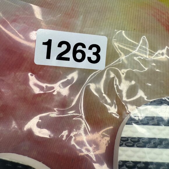 Old Navy Womens Size 11 Black/White Striped Flip-Flops - Picture 8 of 9